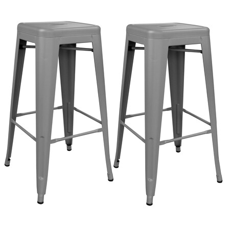 Amerihome Indoor/Outdoor 30" Metal Bar Stool Set, PK2 BSZG302PK